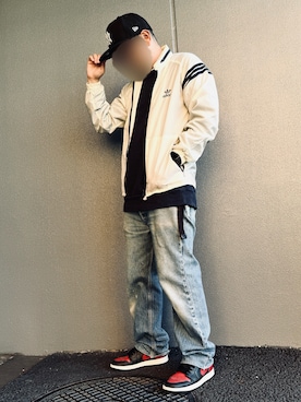 「アイテム（ナイロンジャケット）」を使った、EZR08さん（メンズ・169cm）の秋コーディネート