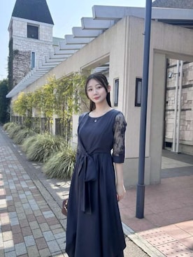 「PourVous（プールヴー）のアイテム」を使った、アンバサダーさん（レディース・155cm）の春コーディネート