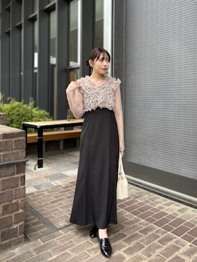 「atlo（アトロ）のアイテム」を使った、アンバサダーさん（レディース・163cm）の春コーディネート