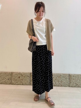 「ラコステ」｜八木野　由季さん（レディース・165cm）の夏コーディネート