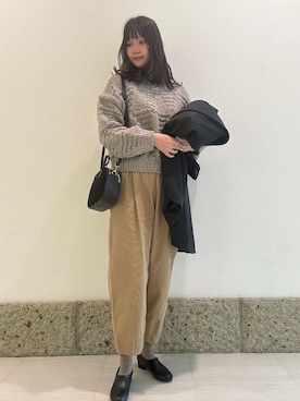 「かぐれ」｜「アイテム（ピーコート）」を使った、YUKIさん（レディース・165cm）の秋コーディネート