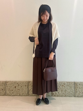 「URBAN RESEARCH DOORS（アーバンリサーチドアーズ）の2WAYスクエアショルダーバッグ（ショルダーバッグ）」を使った、YUKIさん（レディース・165cm）の秋コーディネート