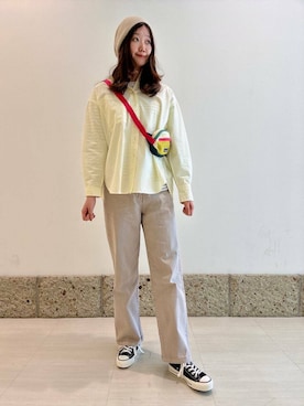 「20代後半」｜「アイテム（帽子）」を使った、八木野　由季さん（レディース・165cm）の冬コーディネート