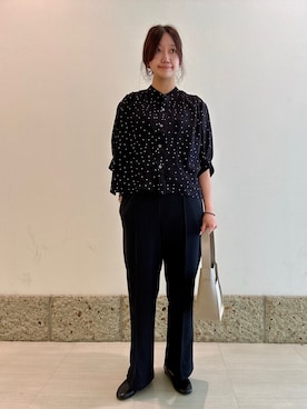 「アイテム（バレエシューズ）」を使った、YUKIさん（レディース・165cm）の夏コーディネート