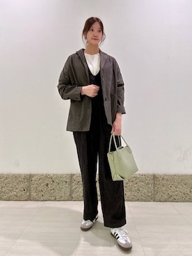 「20代後半」｜「アイテム（サロペット/オーバーオール）」を使った、八木野　由季さん（レディース・165cm）の春コーディネート
