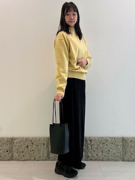 「URBAN RESEARCH DOORS（アーバンリサーチドアーズ）のピンタックフリルスタンドカラーブラウス（シャツ/ブラウス）」を使った、YUKIさん（レディース・165cm）の秋コーディネート