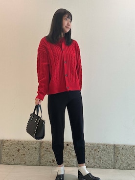 「アイテム（レインシューズ）」を使った、YUKIさん（レディース・165cm）の秋コーディネート