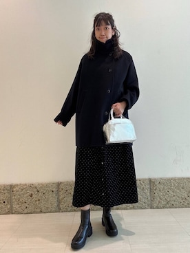 「かぐれ」｜「アイテム（ピーコート）」を使った、YUKIさん（レディース・165cm）の冬コーディネート