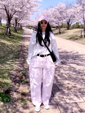 「GAP（ギャップ）のアイテム（トップス）」を使った、苑さん（レディース・161cm）の春コーディネート