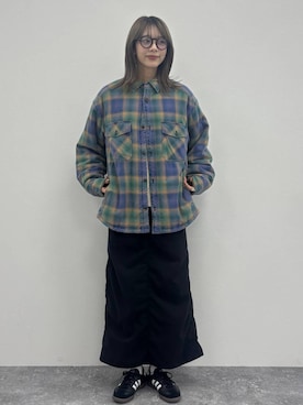 「BAYFLOW（ベイフロー）の[ストレッチ入り]裏起毛ベイカースカート（スカート）」を使った、rikopinchaanさん（レディース・167cm）の秋コーディネート