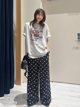 「BAYFLOW（ベイフロー）のアイテム（パンツ）」を使った、rikopinchaanさん（レディース・167cm）の春コーディネート