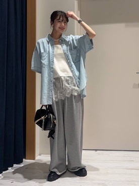 「BAYFLOW（ベイフロー）のアイテム（トップス）」を使った、rikopinchaanさん（レディース・167cm）の春コーディネート