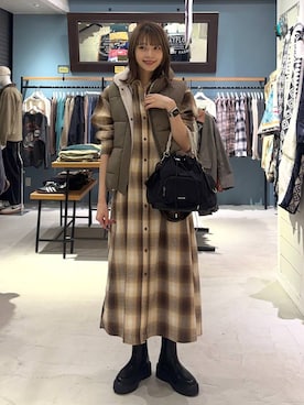 「アイテム（シャツワンピース）」を使った、rikopinchaanさん（レディース・167cm・20代）の秋コーディネート