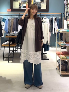 「骨格ナチュラル」｜rikopinchaanさん（レディース・167cm）の夏コーディネート