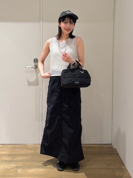 「BAYFLOW(BAYFLOW)」｜「アイテム（キャップ）」を使った、rikopinchaanさん（レディース・167cm）の春コーディネート