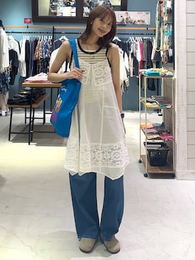 「骨格ナチュラル」｜rikopinchaanさん（レディース・167cm）の夏コーディネート