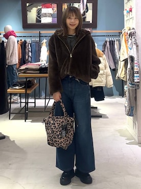 「アイテム（トートバッグ、その他）」を使った、rikopinchaanさん（レディース・167cm）の冬コーディネート