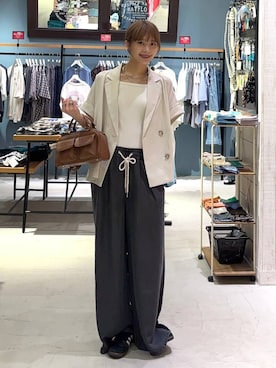 「BAYFLOW（ベイフロー）のアイテム（その他アウター）」を使った、rikopinchaanさん（レディース・167cm）の夏コーディネート