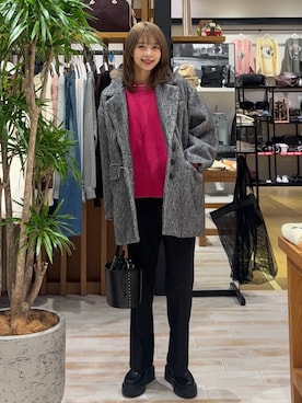 「BAYFLOW（ベイフロー）のアイテム（パンツ）」を使った、rikopinchaanさん（レディース・167cm）の冬コーディネート