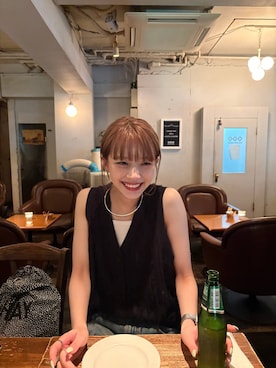 「アイテム（ベスト）」を使った、rikopinchaanさん（レディース・167cm・20代）の夏コーディネート