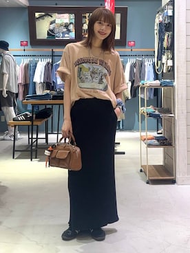 「アイテム（ボストンバッグ）」を使った、rikopinchaanさん（レディース・167cm）の夏コーディネート