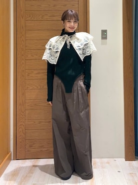 「アイテム（ストール/ショール）」を使った、rikopinchaanさん（レディース・167cm・20代）の秋コーディネート