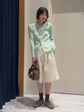 「BAYFLOW（ベイフロー）のアイテム（その他パンツ）」を使った、rikopinchaanさん（レディース・167cm）の春コーディネート