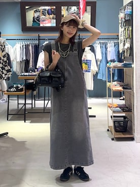 「アイテム（ジャンパースカート）」を使った、rikopinchaanさん（レディース・167cm・20代）の夏コーディネート