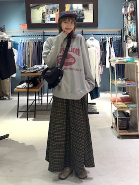 「アイテム（スウェット）」を使った、rikopinchaanさん（レディース・167cm・20代）の夏コーディネート