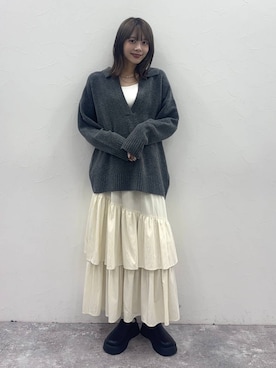 「アイテム（アンダーウェア）」を使った、rikopinchaanさん（レディース・167cm）の秋コーディネート
