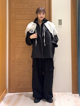 「アイテム（つなぎ/オールインワン）」を使った、rikopinchaanさん（レディース・167cm）の秋コーディネート