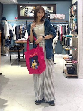 「デニムシャツ」｜rikopinchaanさん（レディース・167cm）の夏コーディネート