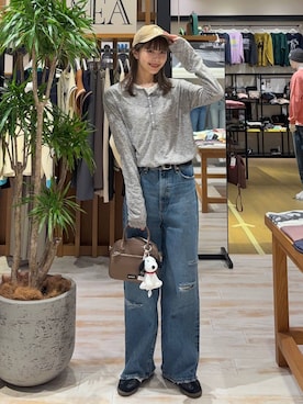 「PEANUTS（ピーナッツ）のアイテム」を使った、rikopinchaanさん（レディース・167cm）の冬コーディネート