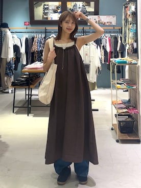 「BAYFLOW（ベイフロー）のアイテム（ワンピース）」を使った、rikopinchaanさん（レディース・167cm）の夏コーディネート