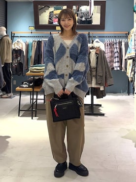 「BAYFLOW（ベイフロー）のアイテム（ショルダーバッグ）」を使った、rikopinchaanさん（レディース・167cm）の秋コーディネート