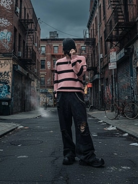 「Supreme （シュプリーム）のアイテム」を使った、CHdogさん（メンズ・177cm）の秋コーディネート