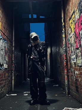 「アイテム（帽子）」を使った、CHdogさん（メンズ・177cm）の秋コーディネート