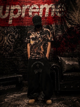 「Supreme （シュプリーム）のアイテム」を使った、CHdogさん（メンズ・177cm）の夏コーディネート