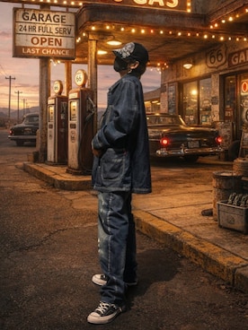 「Supreme （シュプリーム）のアイテム」を使った、CHdogさん（メンズ・177cm）の冬コーディネート