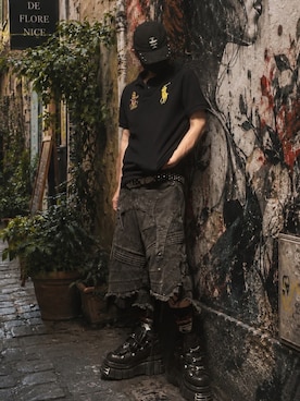 「NEW ROCK（ニューロック）のアイテム」を使った、CHdogさん（メンズ・177cm）の夏コーディネート