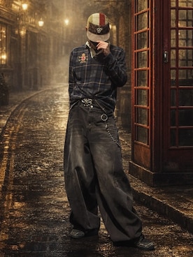 「ADRER（アドラー）のアイテム（パンツ）」を使った、CHdogさん（メンズ・177cm）の春コーディネート