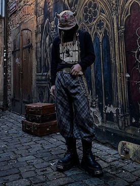 「NEW ROCK（ニューロック）のアイテム」を使った、CHdogさん（メンズ・177cm）の夏コーディネート