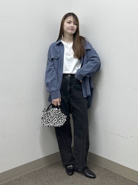 「GLOBAL WORK（グローバルワーク）のGOODデニムバギーパンツ/498388（デニムパンツ）」を使った、おひめさん（レディース・158cm・20代）の秋コーディネート