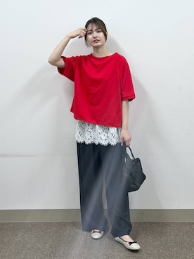 「おでかけ」｜「アイテム（バレエシューズ）」を使った、おひめさん（レディース・158cm）の秋コーディネート