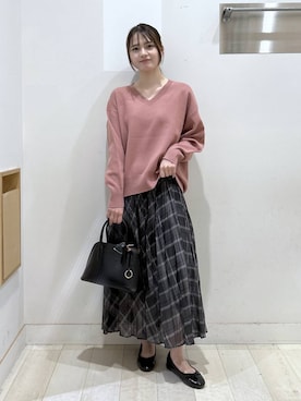 「GLOBAL WORK（グローバルワーク）のアイテム（バレエシューズ）」を使った、おひめさん（レディース・158cm）の秋コーディネート