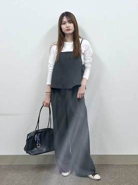 「秋コーデ」｜「アイテム（オールインワン・サロペット）」を使った、おひめさん（レディース・158cm）の秋コーディネート