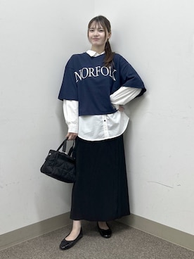 「おでかけ」｜「アイテム（バレエシューズ）」を使った、おひめさん（レディース・158cm）の秋コーディネート