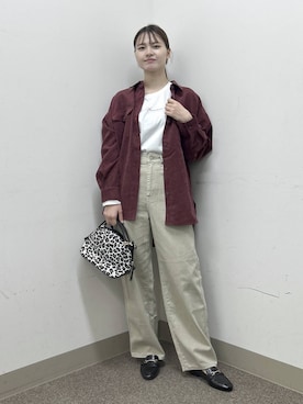 「GLOBAL WORK（グローバルワーク）のGOODデニムバギーパンツ/498388（デニムパンツ）」を使った、おひめさん（レディース・158cm・20代）の秋コーディネート