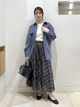 「おでかけ」｜「アイテム（バレエシューズ）」を使った、おひめさん（レディース・158cm）の秋コーディネート