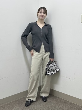 「GLOBAL WORK（グローバルワーク）のGOODデニムバギーパンツ/498388（デニムパンツ）」を使った、おひめさん（レディース・158cm・20代）の秋コーディネート